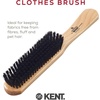 image:imageKent CS1B Clothes Brush Fabric Lint Remover for Cotton Wool Suede and Silk Pure Black Bristles Handcrafted Two Tone Cherrywood Veneer Remover for Dust Fluff and pet Hair Made in EnglandCG1