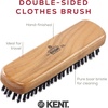 image:imageKent CS1B Clothes Brush Fabric Lint Remover for Cotton Wool Suede and Silk Pure Black Bristles Handcrafted Two Tone Cherrywood Veneer Remover for Dust Fluff and pet Hair Made in EnglandCC2
