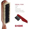 image:imageKent CS1B Clothes Brush Fabric Lint Remover for Cotton Wool Suede and Silk Pure Black Bristles Handcrafted Two Tone Cherrywood Veneer Remover for Dust Fluff and pet Hair Made in EnglandCP6