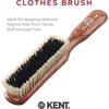 image:imageKent CS1B Clothes Brush Fabric Lint Remover for Cotton Wool Suede and Silk Pure Black Bristles Handcrafted Two Tone Cherrywood Veneer Remover for Dust Fluff and pet Hair Made in EnglandCP6