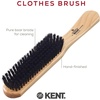 image:imageKent CS1B Clothes Brush Fabric Lint Remover for Cotton Wool Suede and Silk Pure Black Bristles Handcrafted Two Tone Cherrywood Veneer Remover for Dust Fluff and pet Hair Made in EnglandCG1