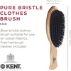 image:imageKent CS1B Clothes Brush Fabric Lint Remover for Cotton Wool Suede and Silk Pure Black Bristles Handcrafted Two Tone Cherrywood Veneer Remover for Dust Fluff and pet Hair Made in EnglandCS1B