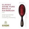 image:imageKent CSFS Classic Shine Large Oval Cushion Straightening Brush and Hair Detangler  Natural Black Boar Bristle Hair Brush  Shine Hair Brush and Scalp Scrubber for Short or ShoulderLength Thick HairSmall