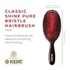 image:imageKent CSFS Classic Shine Large Oval Cushion Straightening Brush and Hair Detangler  Natural Black Boar Bristle Hair Brush  Shine Hair Brush and Scalp Scrubber for Short or ShoulderLength Thick HairMedium