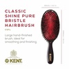 image:imageKent CSFS Classic Shine Large Oval Cushion Straightening Brush and Hair Detangler  Natural Black Boar Bristle Hair Brush  Shine Hair Brush and Scalp Scrubber for Short or ShoulderLength Thick HairLarge
