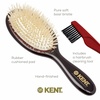 image:imageKent CSGS Classic Shine Small Oval Cushion Straightening Brush and Hair Detangler Natural White Boar Bristle Hair Brush Shine Hair Brush and Scalp Scrubber for MidLength Fine or Thinning HairSmall