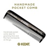 image:imageKent FOT Black Graphite Fine Tooth Comb for Men  Handmade Pocket Comb for Travel Styling Fine or Thinning Hair Mustache and Beard Care Handpolished SawCut Made in EnglandGraphite
