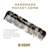image:imageKent FOT Black Graphite Fine Tooth Comb for Men  Handmade Pocket Comb for Travel Styling Fine or Thinning Hair Mustache and Beard Care Handpolished SawCut Made in EnglandWhite Tokyo