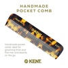 image:imageKent FOT Black Graphite Fine Tooth Comb for Men  Handmade Pocket Comb for Travel Styling Fine or Thinning Hair Mustache and Beard Care Handpolished SawCut Made in EnglandYellow Tokyo