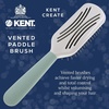 image:imageKent KCR3 Create Tunnel Vented Hair Brush for Blowdrying Creating Root Lift and Volume in All Hair Types  Vent Brush with Green Ergonomic Handle and Soft Ball Tipped Bristles for Pain Free UseMedium