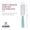 image:imageKent KCR3 Create Tunnel Vented Hair Brush for Blowdrying Creating Root Lift and Volume in All Hair Types  Vent Brush with Green Ergonomic Handle and Soft Ball Tipped Bristles for Pain Free UseLarge