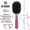 image:imageKent KCR4 Create Small Cushion Brush for Smoothing and Straightening All Hair Types  Paddle Brush with Purple Ergonomic Handle and a Boar BristleNylon Bristle Mix for Smooth Finishing and ShineSmall