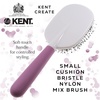 image:imageKent KCR4 Create Small Cushion Brush for Smoothing and Straightening All Hair Types  Paddle Brush with Purple Ergonomic Handle and a Boar BristleNylon Bristle Mix for Smooth Finishing and ShineSmall