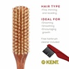 image:imageKent LS9D Satinwood Pure Soft White Bristle Narrow Hair Brush  Boar Bristle Brush for Thin Hair Luxury Styling Straightening and Smoothing Ideal for Women Made in EnglandDA4S
