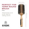 image:imageKent PF03 Round Boar Bristle Hair Brush with Nylon Bristle Mix Round HairBrush for Blow Drying and Blowout for Shoulder Length or Short Hair Rubber Antifatigue Handle70mm