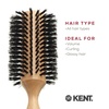 image:imageKent PF03 Round Boar Bristle Hair Brush with Nylon Bristle Mix Round HairBrush for Blow Drying and Blowout for Shoulder Length or Short Hair Rubber Antifatigue Handle70mm