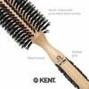 image:imageKent PF03 Round Boar Bristle Hair Brush with Nylon Bristle Mix Round HairBrush for Blow Drying and Blowout for Shoulder Length or Short Hair Rubber Antifatigue Handle60mm