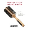 image:imageKent PF03 Round Boar Bristle Hair Brush with Nylon Bristle Mix Round HairBrush for Blow Drying and Blowout for Shoulder Length or Short Hair Rubber Antifatigue Handle70mm