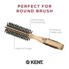 image:imageKent PF03 Round Boar Bristle Hair Brush with Nylon Bristle Mix Round HairBrush for Blow Drying and Blowout for Shoulder Length or Short Hair Rubber Antifatigue Handle45mm