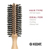 image:imageKent PF03 Round Boar Bristle Hair Brush with Nylon Bristle Mix Round HairBrush for Blow Drying and Blowout for Shoulder Length or Short Hair Rubber Antifatigue Handle45mm