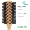 image:imageKent V03 Vegan Boar Bristle Hair Brush EcoFriendly 60mm Round Brush with CrueltyFree Bristles for Blowouts Volume Root Lift Curls All Hair Types Wooden Handle Travel Size Made in England60MM