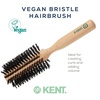 image:imageKent V03 Vegan Boar Bristle Hair Brush EcoFriendly 60mm Round Brush with CrueltyFree Bristles for Blowouts Volume Root Lift Curls All Hair Types Wooden Handle Travel Size Made in England60MM