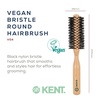image:imageKent V03 Vegan Boar Bristle Hair Brush EcoFriendly 60mm Round Brush with CrueltyFree Bristles for Blowouts Volume Root Lift Curls All Hair Types Wooden Handle Travel Size Made in England45MM