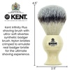 image:imageKent VS60 Natural Badger Bristle Black Socket Shaving Brush for Men for Safety Razor Shaving Razors for Men Perfect Lather Shaving Brush for Shave Cream Shaving Soap Kent Luxury Shaving Since 1777INF Plus