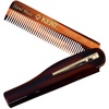 image:imageKent 20T Handmade Folding Pocket Comb for Men Fine Tooth Hair Comb Straightener for Everyday Grooming Styling Hair Beard or Mustache Use Dry or with Balms Saw Cut Hand Polished Made in EnglandTortoiseshell
