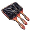 image:imageKent LPB2 825 Small Square Paddle Cushioned Wet Dry Pro Hair Brush Grooming Detangling amp Smoothing Floral Print Best Flat Everyday Men Women Brush For Curly Thick or Thin Hair and WigsLarge Pack of 3