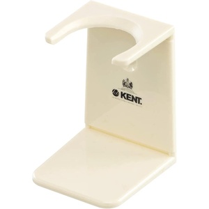 image:imageKENT VSB1 Small Black Plastic Shaving Brush Stand for Self Adhesive Hang Drying Shave Brush Essential Part of Any Mens Shaving Kit Shaving Brush Holder Extends Natural Bristle Shaving Brushes LifeLarge White