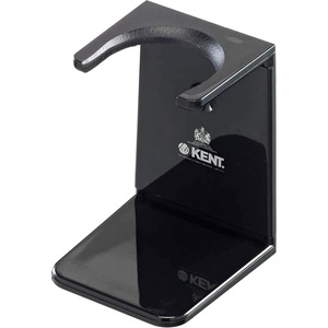 image:imageKENT VSB1 Small Black Plastic Shaving Brush Stand for Self Adhesive Hang Drying Shave Brush Essential Part of Any Mens Shaving Kit Shaving Brush Holder Extends Natural Bristle Shaving Brushes LifeLarge Black