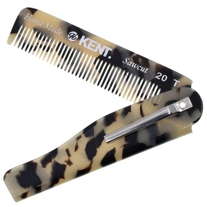 image:imageKent 20T Handmade Folding Pocket Comb for Men Fine Tooth Hair Comb Straightener for Everyday Grooming Styling Hair Beard or Mustache Use Dry or with Balms Saw Cut Hand Polished Made in EnglandWhite Tokyo