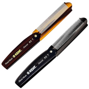 image:imageKent 82T Handmade Folding Pocket Comb for Men Fine Tooth Hair Comb Straightener for Everyday Grooming Styling Hair Beard or Mustache Use Dry or with Balms Saw Cut Hand Polished Made in EnglandCombo