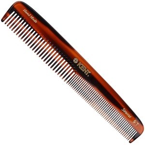 image:imageKent 9T Black Graphite Fine Tooth and Wide Tooth Detangler Comb  Large Handmade Dressing Comb for Wet Hair and Durable Grooming Hand Polished SawCut Made in EnglandBrown