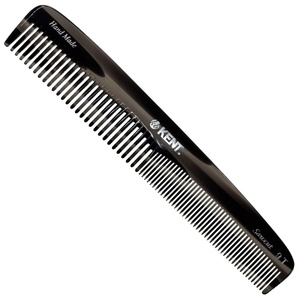 image:imageKent 9T Black Graphite Fine Tooth and Wide Tooth Detangler Comb  Large Handmade Dressing Comb for Wet Hair and Durable Grooming Hand Polished SawCut Made in EnglandGraphite