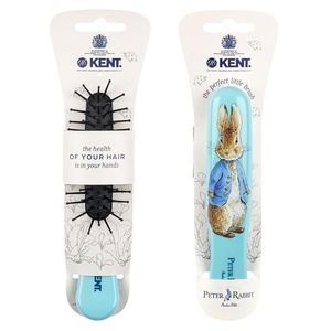 image:imageKent ARTH1 Baby Hair Brush Hair Brush for Kids Small Brushes for Hair and Travel Brush Hair Detangler with NonScratch Nylon Bristles for Gentle Detangling Arthedz Mischievous Cats PatternPeter Rabbit