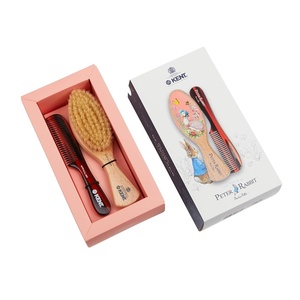 image:imageKent BA10 Newborn Baby Hair Brush with Soft 100 Pure White Natural Bristle Cradle Cap Hairbrush for Infant Toddler and Kids with Cherrywood Base Encourages Growth and Shine Made in EnglandPR04
