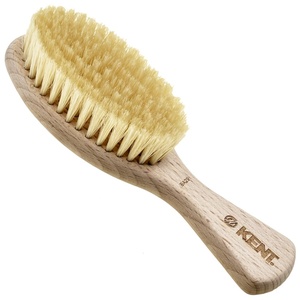 image:imageKent BA10 Newborn Baby Hair Brush with Soft 100 Pure White Natural Bristle Cradle Cap Hairbrush for Infant Toddler and Kids with Cherrywood Base Encourages Growth and Shine Made in EnglandBA29