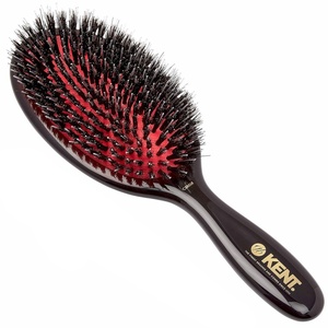 image:imageKent CSML 9 Classic Shine Large Oval Cushion Straightening Brush  Natural Boar Bristle Hairbrush with Nylon Quills  Shine Hair Brush and Scalp Brush for Medium to Thick Hair  Hair Brush CleanerMedium