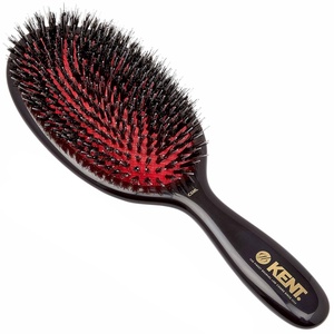 image:imageKent CSML 9 Classic Shine Large Oval Cushion Straightening Brush  Natural Boar Bristle Hairbrush with Nylon Quills  Shine Hair Brush and Scalp Brush for Medium to Thick Hair  Hair Brush CleanerLarge