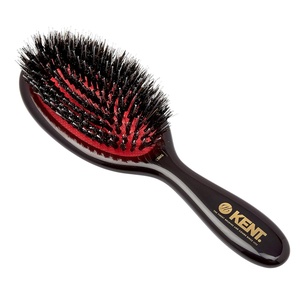 image:imageKent CSML 9 Classic Shine Large Oval Cushion Straightening Brush  Natural Boar Bristle Hairbrush with Nylon Quills  Shine Hair Brush and Scalp Brush for Medium to Thick Hair  Hair Brush CleanerSmall