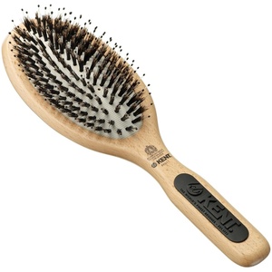 image:imageKent LPF1 Pure Flow Oval Cushion Vented Hair Brush FSC Certified Beech Wood Paddle Brush filled with Natural Boar Bristle and Nylon Bristle for Blowdry Detangle Volume and Curls Made in EnglandPF01