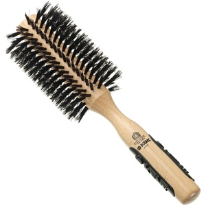 image:imageKent PF03 Round Boar Bristle Hair Brush with Nylon Bristle Mix Round HairBrush for Blow Drying and Blowout for Shoulder Length or Short Hair Rubber Antifatigue Handle60mm