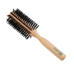 image:imageKent V03 Vegan Boar Bristle Hair Brush EcoFriendly 60mm Round Brush with CrueltyFree Bristles for Blowouts Volume Root Lift Curls All Hair Types Wooden Handle Travel Size Made in England60MM