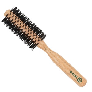 image:imageKent V03 Vegan Boar Bristle Hair Brush EcoFriendly 60mm Round Brush with CrueltyFree Bristles for Blowouts Volume Root Lift Curls All Hair Types Wooden Handle Travel Size Made in England45MM