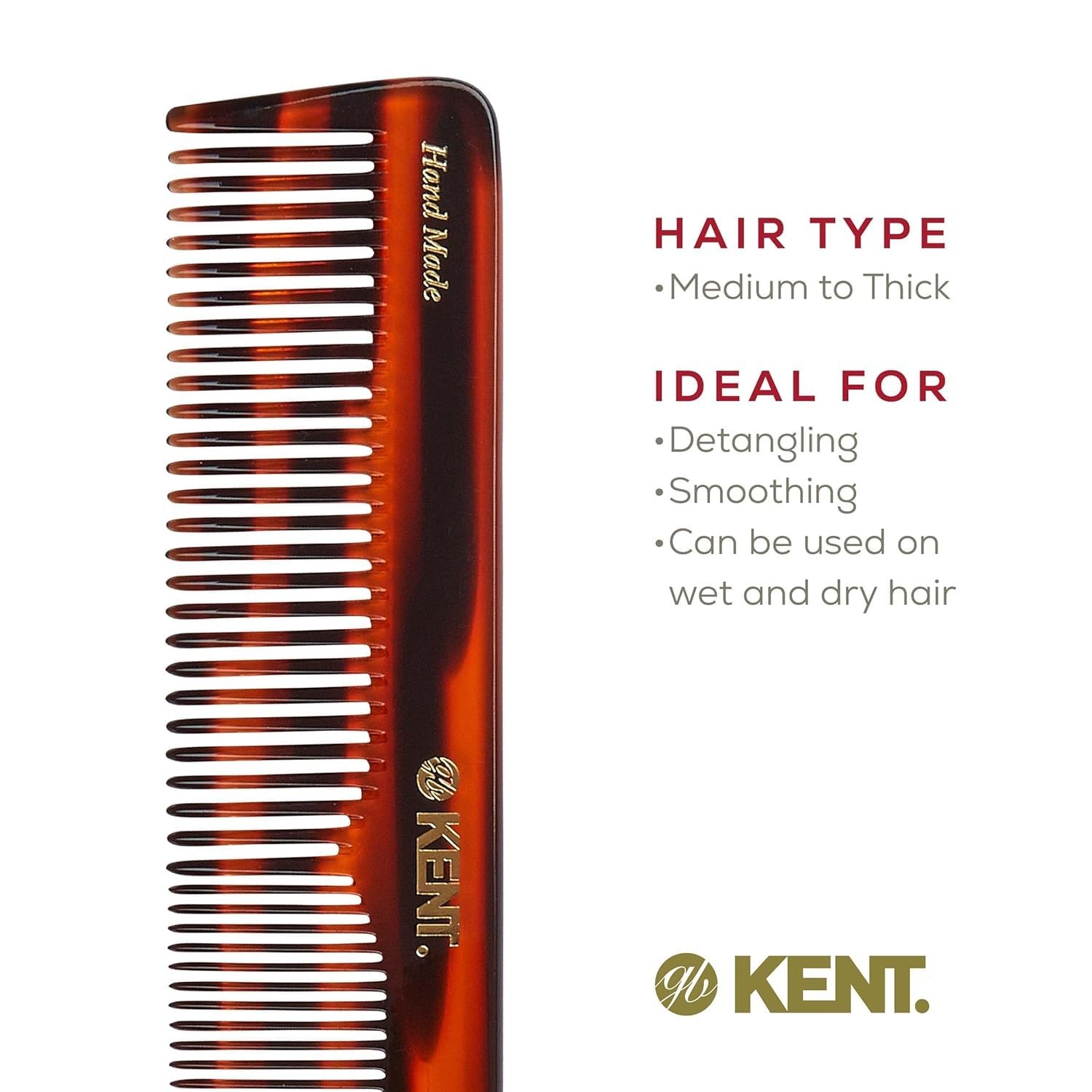image:imageKent 16T G Black Graphite Fine and Wide Tooth for Daily GroomingHandmade Styling Comb for All Hair TypesWet or Dry Hair Detangling Comb for Men and WomenSaw Cut Hand PolishedMade in EnglandCombo