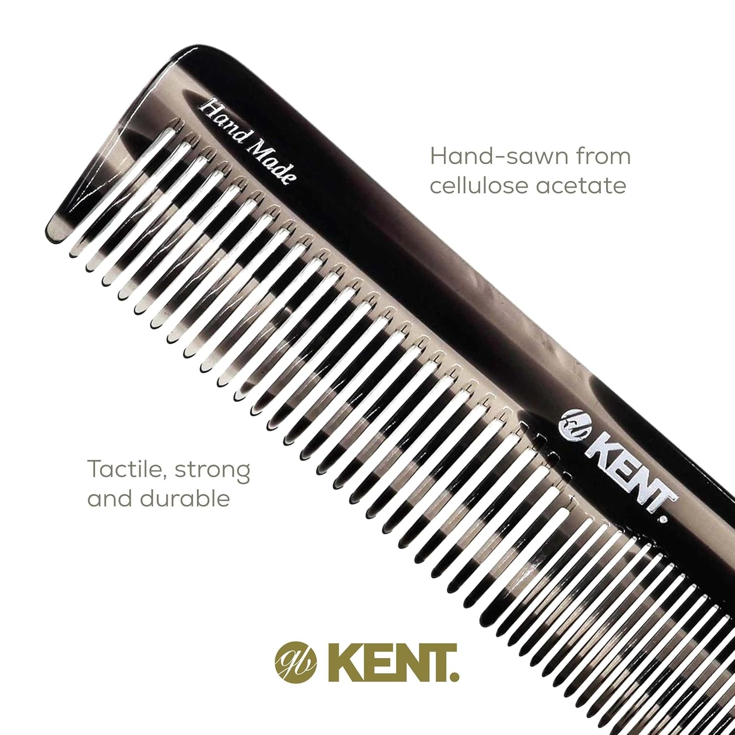 image:imageKent 16T G Black Graphite Fine and Wide Tooth for Daily GroomingHandmade Styling Comb for All Hair TypesWet or Dry Hair Detangling Comb for Men and WomenSaw Cut Hand PolishedMade in EnglandGraphite