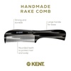 image:imageKent 10T Large Detangler Comb Handmade Wide Tooth Comb for Curly Hair Detangling Combs For Wet and Dry Hair Combs for Thick Hair SawCut and Hand Polished Made in EnglandGraphite