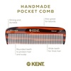 image:imageKent 12T Wide Tooth Detangling Comb  Handmade Pocket Comb for Thick Curly and Wavy Hair Large Tooth for Grooming Hair Beard and Mustache  SawCut and Hand PolishedCombo